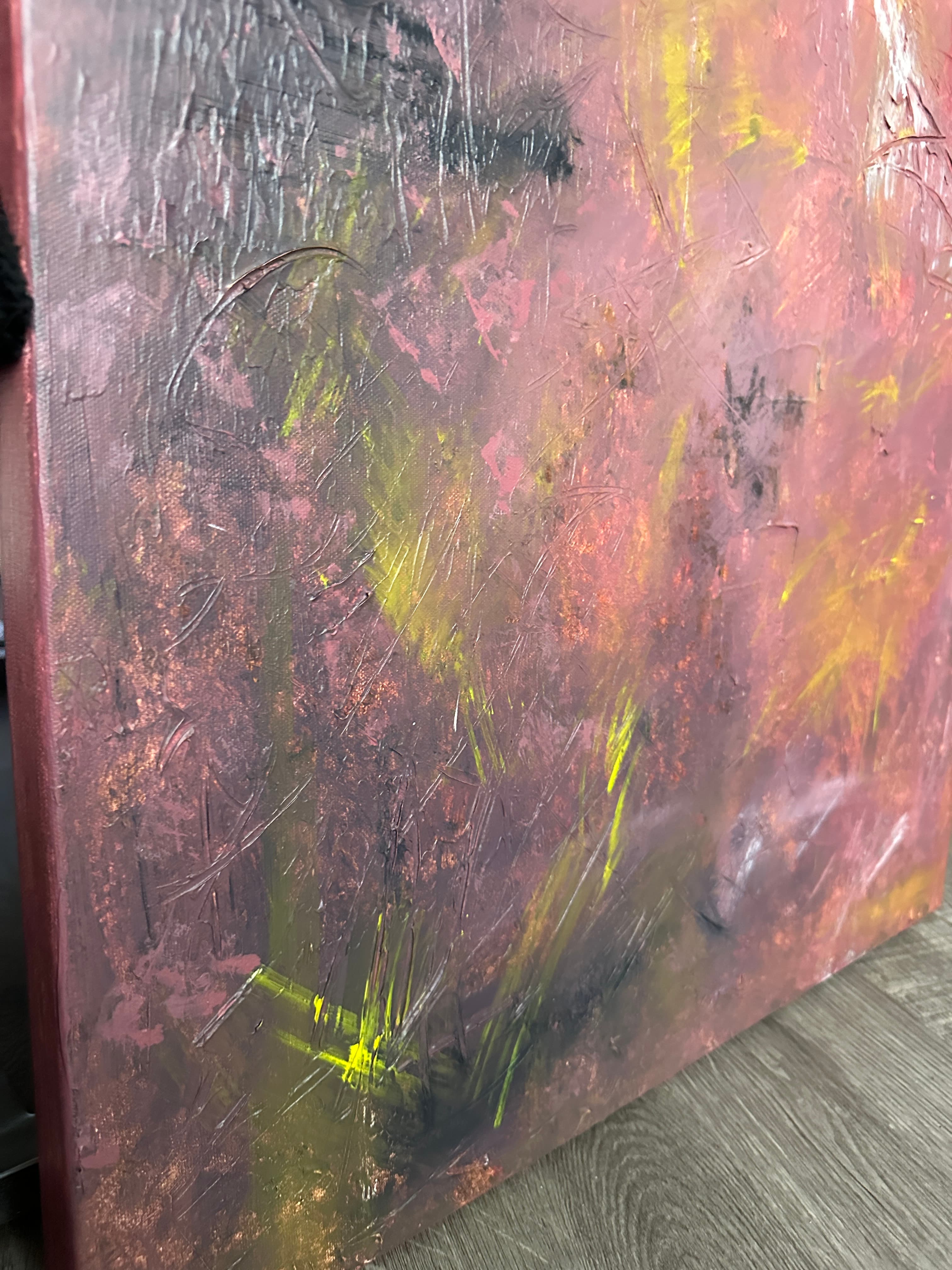 Detail of Ember Field showing layered rust and copper texture