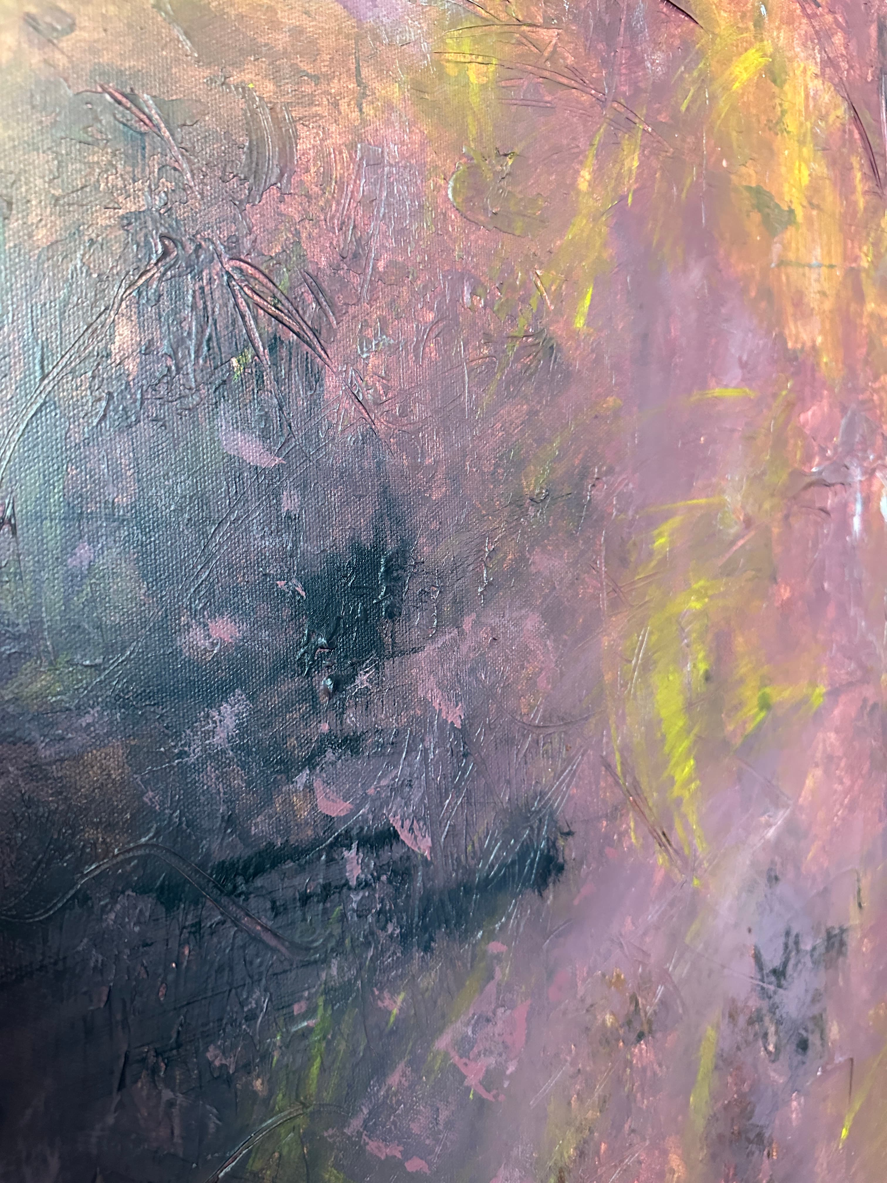 Detail of Ember Field showing scraped and dragged black passages