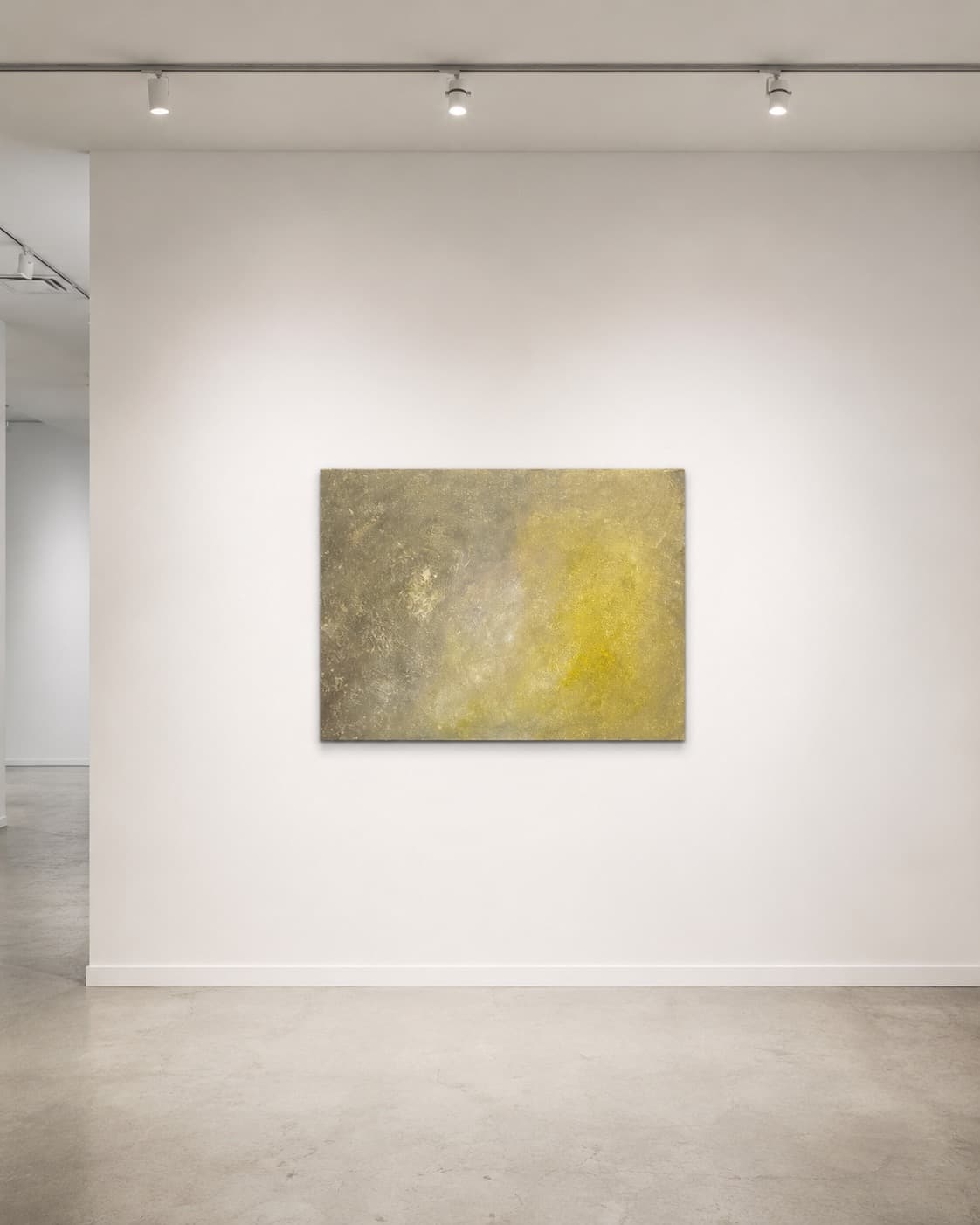 Golden Haze shown installed on a minimal gallery wall