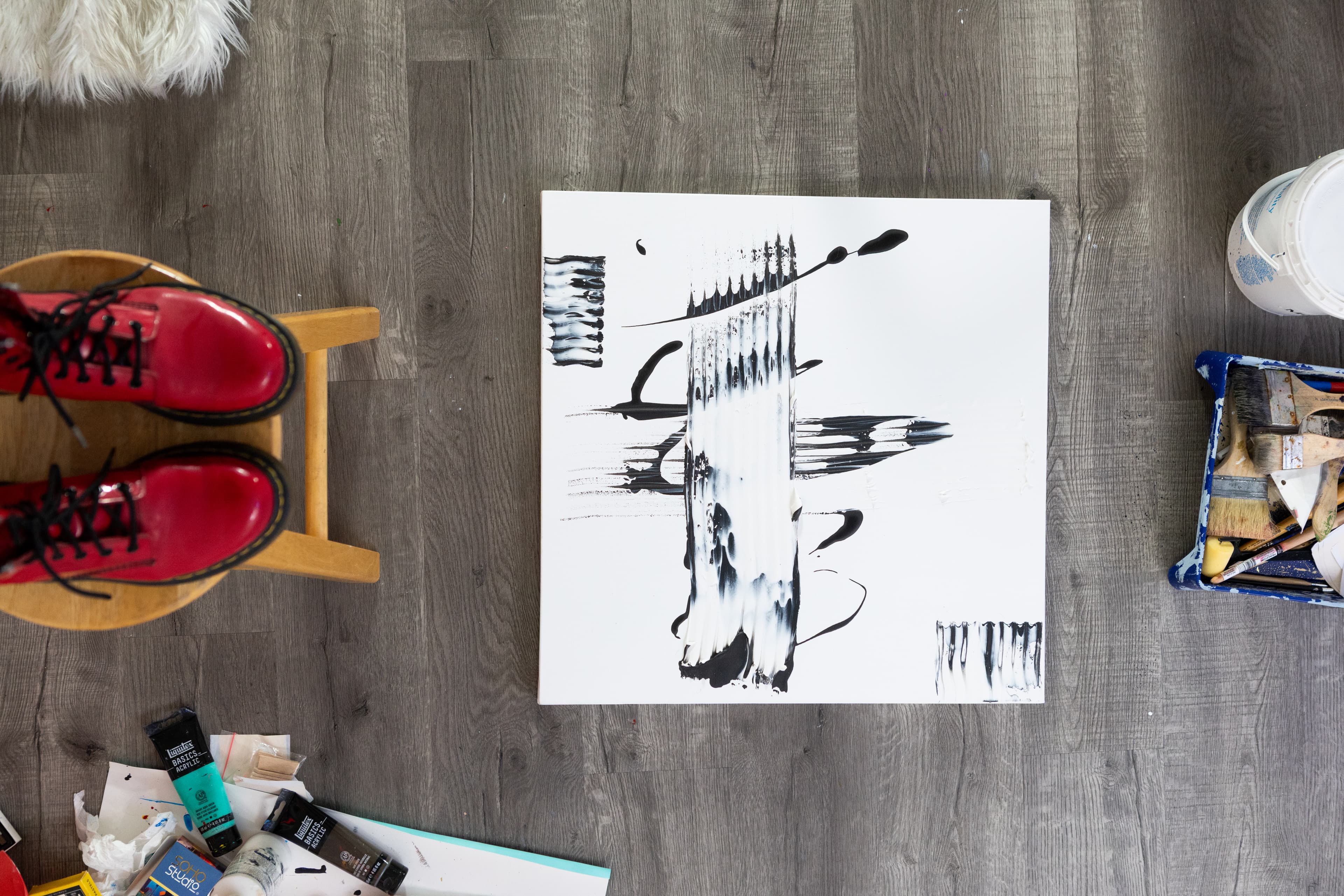 Alternate overhead studio view of Still Horizon